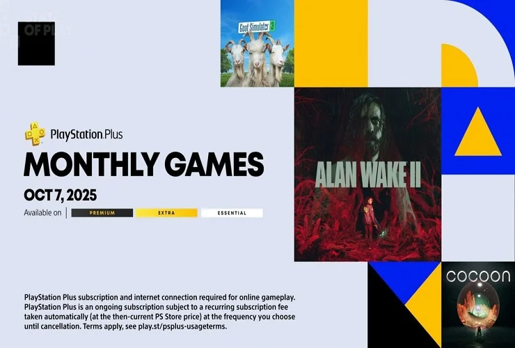 Игры PS Plus в октябре 2025 — Alan Wake 2, Cocoon и Goat Simulator 3