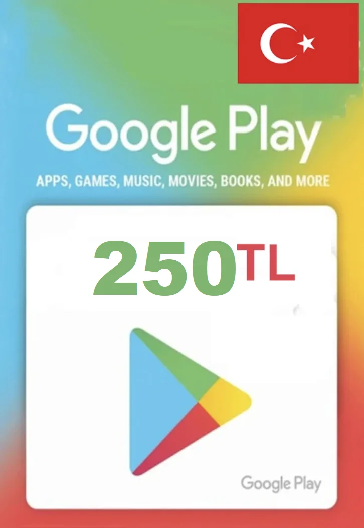 Карта пополнения Google Play 250 TL (Турция) фото