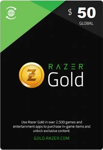 Карта пополнения Razer Gold 50 Долларов (Global) фото