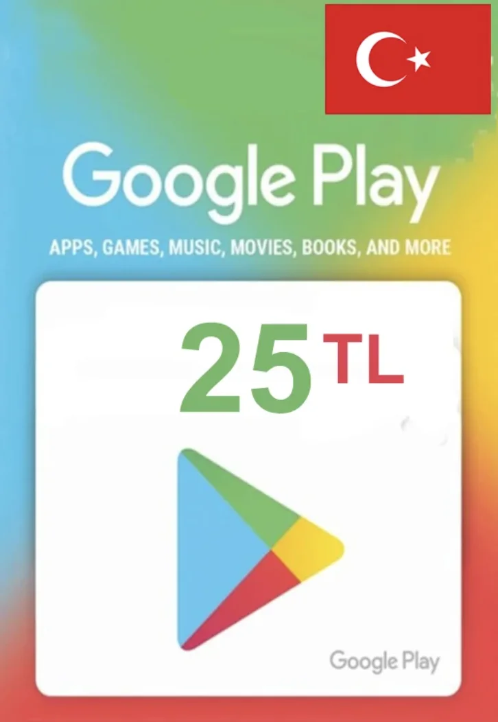 Карта пополнения Google Play 25 TL (Турция) фото