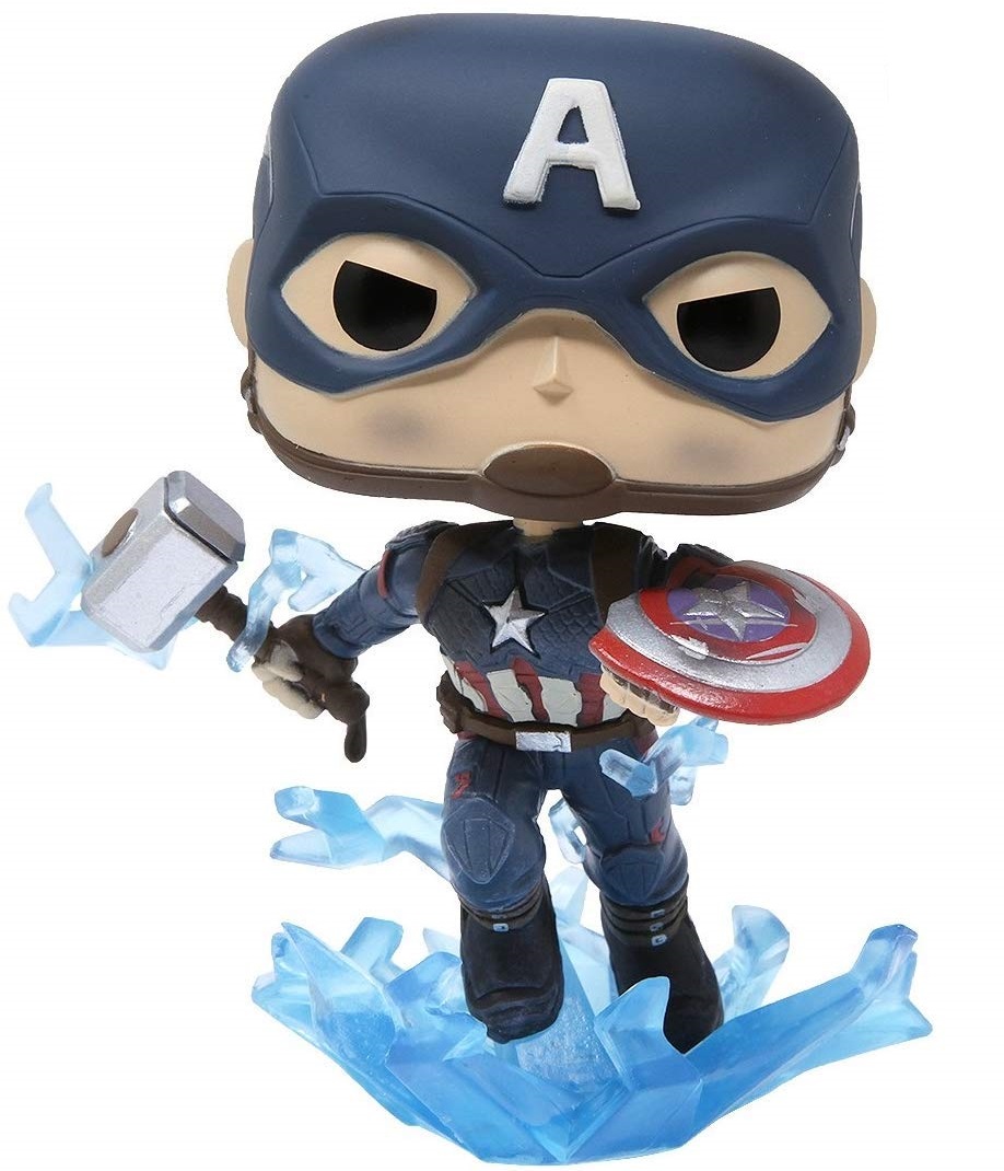 Фигурка Funko POP! Bobble: Marvel: Avengers Endgame: Captain America w/Broken Shield&Mjolnir картинка