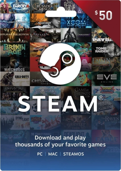 Карта пополнения Steam 50 Долларов фото