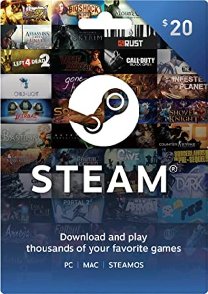 Карта пополнения Steam 20 Долларов фото