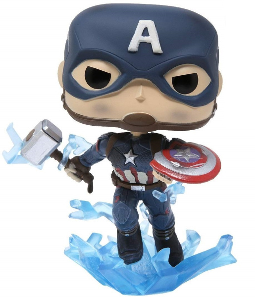 Фигурка Funko POP! Bobble: Marvel: Avengers Endgame: Captain America w/Broken Shield&Mjolnir картинка